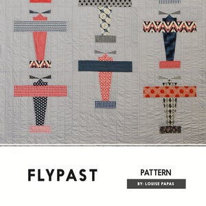 Louise Papas Quilt Pattern Flypast from Jen Kingwell Designs Aeroplanes image 1