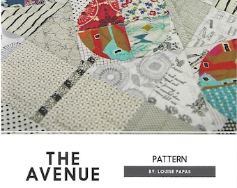 Louise Papas Quilt Pattern The Avenue from Jen Kingwell Designs Pieced Drunkards Path Pattern