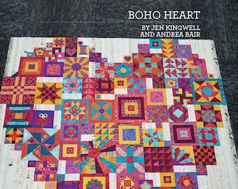 Boho Heart van Jen Kingwell en Andrea Bair Quiltpatroon 2e editie