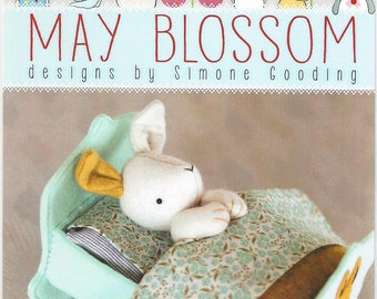 Rest Little Rabbit Felt Soft Toy Sewing PATTERN ONLY by May Blossom MB101