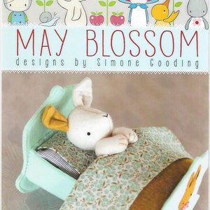 Rest Little Rabbit Felt Soft Toy Sewing PATTERN ONLY by May Blossom MB101
