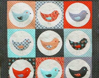 Nine Birds Quilt PATTERN ONLY by Emma Jean Jansen EJ008 Fat Quarter Friendly