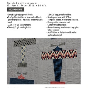 Louise Papas Quilt Pattern Flypast from Jen Kingwell Designs Aeroplanes image 3