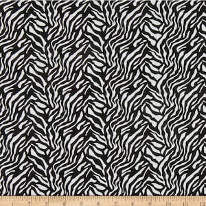 Henry Glass Zebra Skin in Black FAT QUARTER Shoe Love is True Love 1719-99