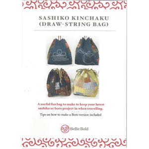 Sashiko Kinchaku Drawstrong tas BeBe vet NAAIPATROON
