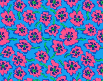 最安価格 Brandon Mably: Camo Flower in Blue PWBM088-BLUE FAT QUARTER ぬいぐるみ