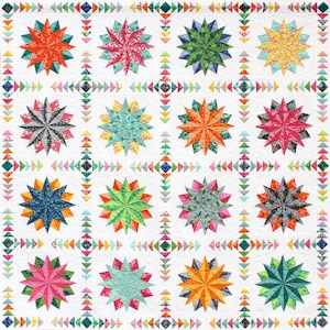 Harlequin Stars Quilt PATTERN ONLY Emma Jean Jansen Foundation Pieced EJ013