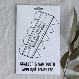 Jen Kingwell Designs: Scallop and Saw Tooth Quilting Ruler (Acrylic Template Only)