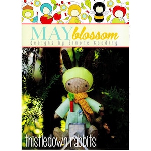 Thistledown Rabbits Felt Soft Toy Sewing PATTERN ONLY by May Blossom MB065