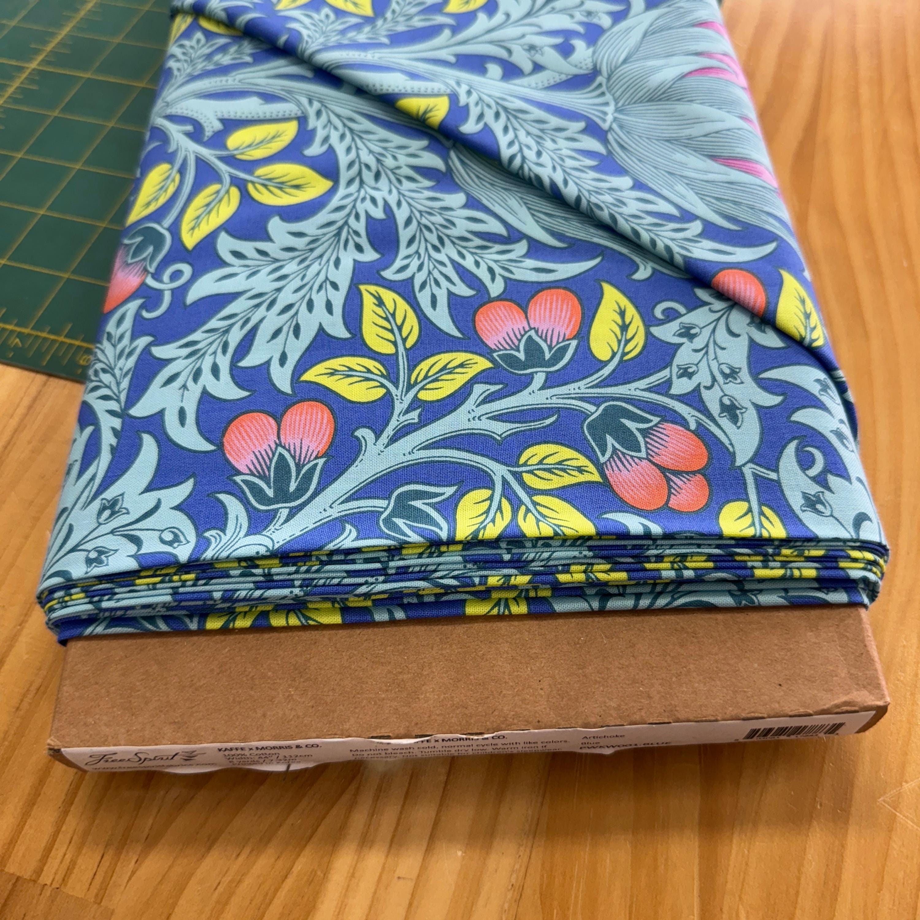 Kaffe X Morris & Co: Artichoke Blue PWKW001-BLUE FAT QUARTER - Etsy