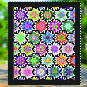 Lilabelle Lane Creations Galaxy QUILT PATTERN Includes Acrylic Templates English Paper Piecing Project