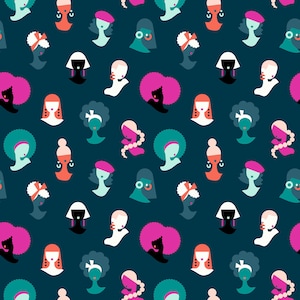 Adorn: Hey Ladies in Peacock by Rashida Coleman-Hale Ruby Star Society Moda RS1018 14 FAT QUARTER
