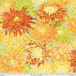 Philip Jacobs : Jaune chrysanthème du Japon PJ41-YELLOW FAT QUARTER