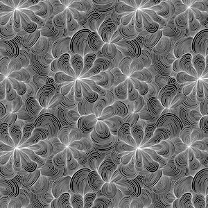 Home - Black Swirly by Virginia Kraljevic for FAT QUARTER Windham Fabrics Quilting Fabric 52663-1