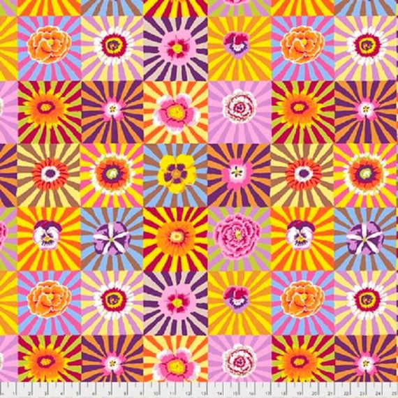 Free Spirit Fabrics Kaffe Fassett Collective Yellow Sunburst BTY green blue red