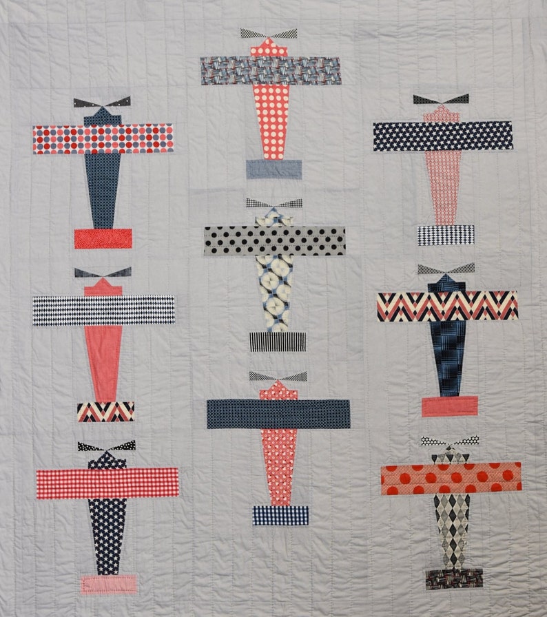 Louise Papas Quilt Pattern Flypast from Jen Kingwell Designs Aeroplanes image 2