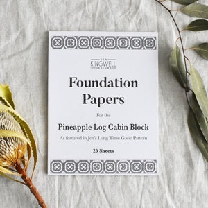 Jen Kingwell Designs: Pineapple Log Cabin Foundation Papers Only As featured in her quilt pattern - Long Time Gone