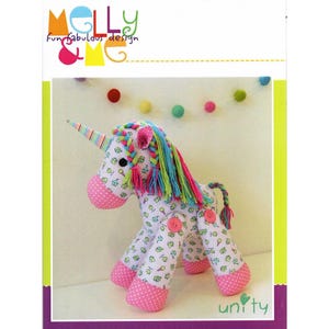 Unity Soft Toy PRINTED PATTERN ONLY by Melly and Me is a Unicorn Soft Toy Pattern