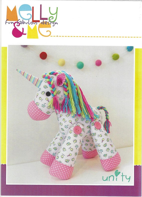 Unity Soft Toy PATTERN ONLY by Melly and Me is a Unicorn Soft | Etsy ...