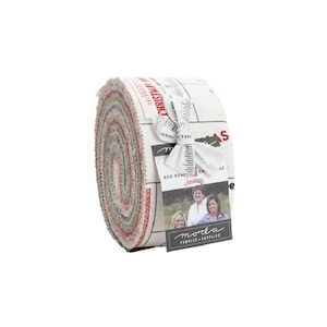 MODA JELLY ROLL | Sweetwater | Red Barn Christmas | Sewing Themed | Jelly Roll | M55530jr