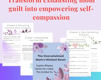Mom Burnout Workbook | Mental Health Journal for Moms | Stress Relief Printable PDF | Mindset Reset Digital Download