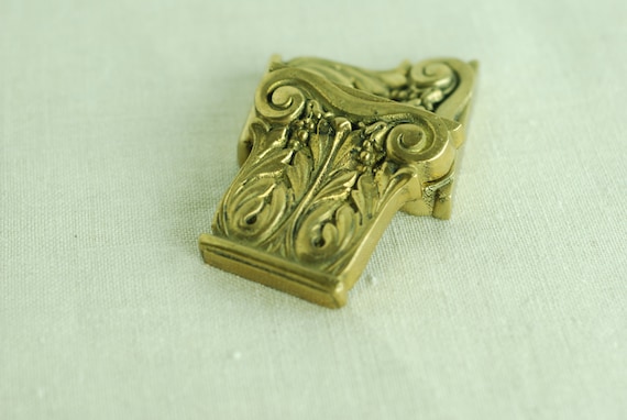 ES 101 Antique Brass Furniture Trim: 18th Century French Restoration Hardware