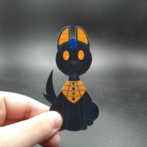 Cryptid cutie critters, Egyptian dog Ani, 2.5&quot; vinyl sticker