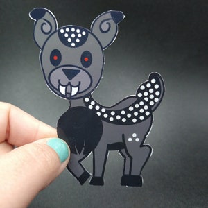 Cryptid cutie critters, vampire deer Hyd, 2.5&quot; vinyl sticker