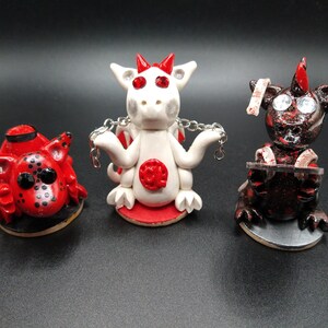Urban legends polymer clay dragon sculptures