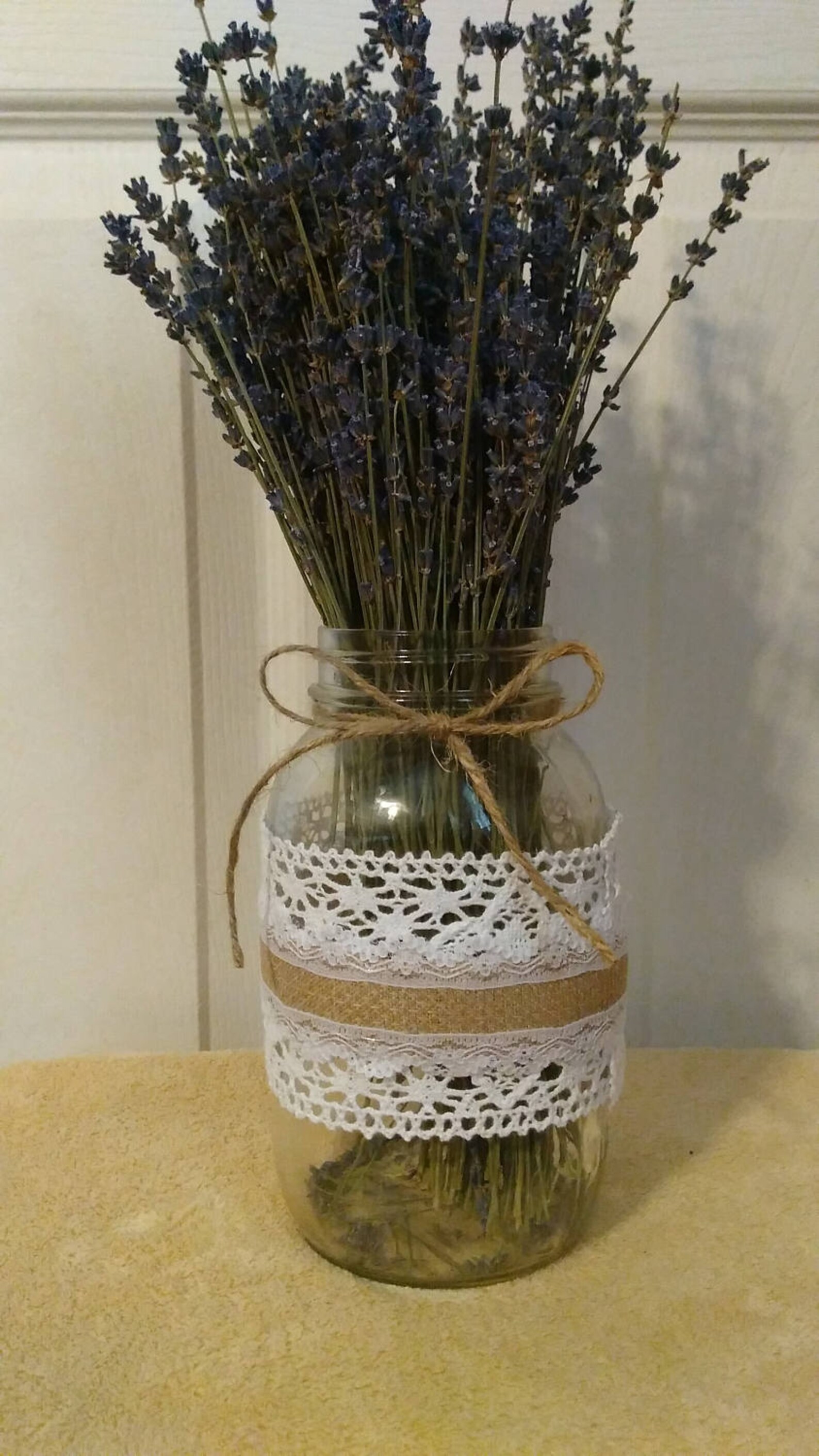 Dried Lavender Mason Jar Centerpiece or Hanging Aisle Way Etsy