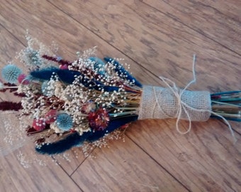Dried Floral Wedding Bouquets - Perfect For Rustic Country Weddings - Forever Grateful Bouquet