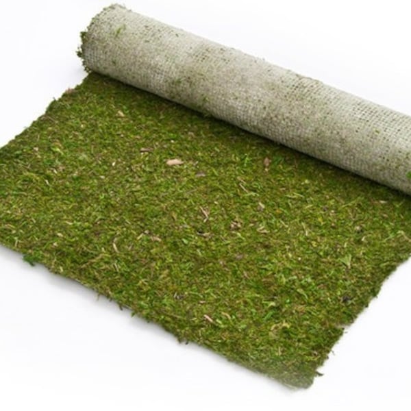 Green All Natural Preserved Moss Mat  (18"x48") - Perfect For Rustic Country Weddings