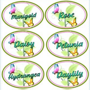 Butterfly Garden Plant Markers DIY Printable, Flower Plant Marker Printable, Label Printable, Garden Sign Printable, Butterfly Plant Marker