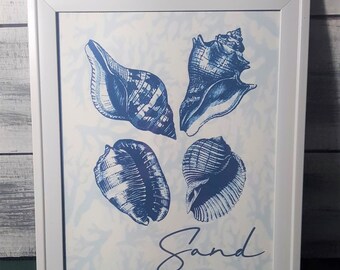 Vintage Ocean Life Wall Art Print Set, Coastal Nursery Decor (PDF)