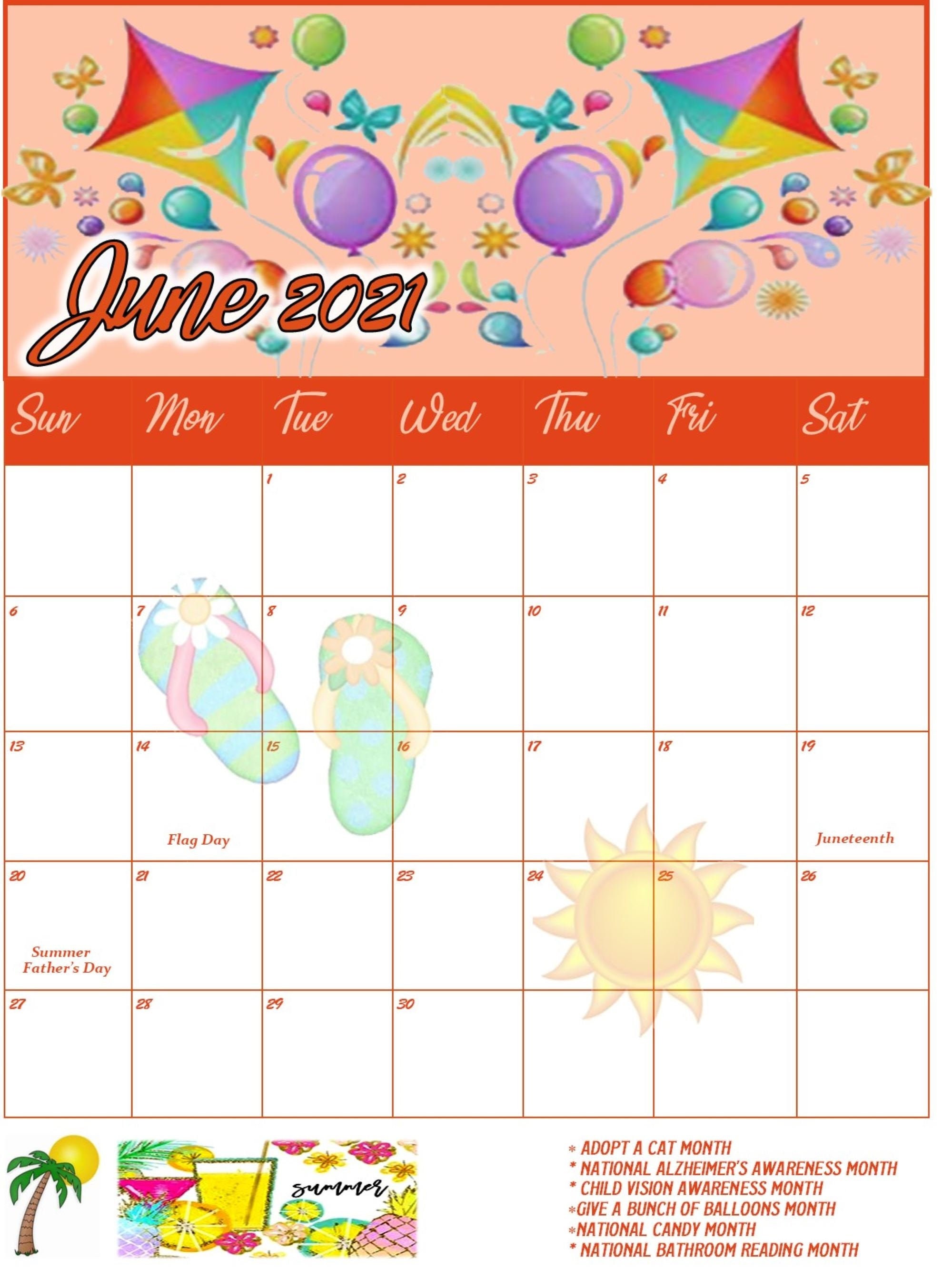 june 2021 calendar printable june planner page june