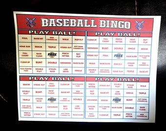 Spring Party Game, Baseball Bingo, Baseball Softball, Spring Sports Group Tailgating Activity