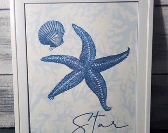 Vintage Ocean Life Wall Art Printables, Coastal Nursery Decor (PDF)