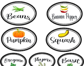 DIY Garden Plant Markers, Herb Labels Printable (Digital Download)