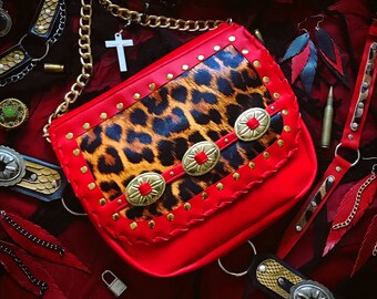 glossy bag Michael Angelo shopperbag hand made upcycling. devils Big bag