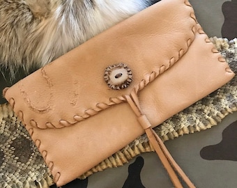 Buckskin tobacco pouch