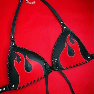 Hwy to Hell Vinyl Bralette