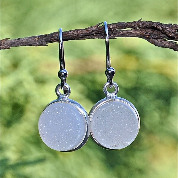 Sterling druzy earrings for Ina