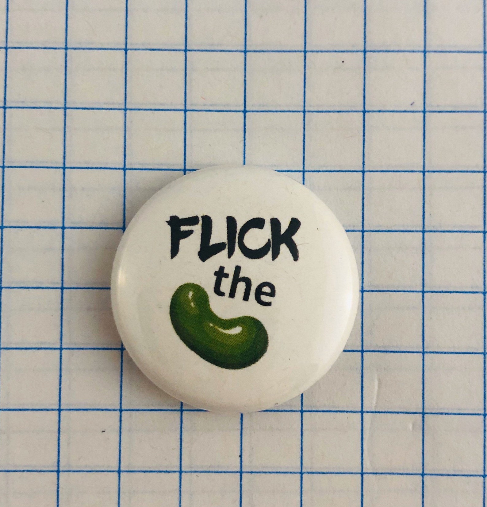 Flick the bean funny pin love yourself self love one | Etsy