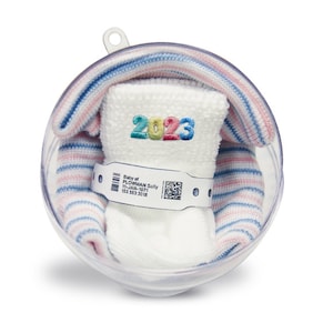 Baby&#39;s First Keepsake Ornament with Gift Box for 2025. (baby Christmas ornament, newborn keepsake, baby keepsake gift, baby time capsule)