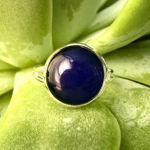 Mood Ring- Colour-Changing Adjustable Silver Mood Ring-Large