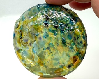Multi Colour Hand Blown Disk Bead