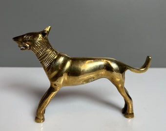 Figure Brass Solid Dog Dog Lover Art handmade vintage