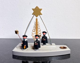 Small Advent candlestick candle arch Erzgebirge Seiffen singer carolers GDR