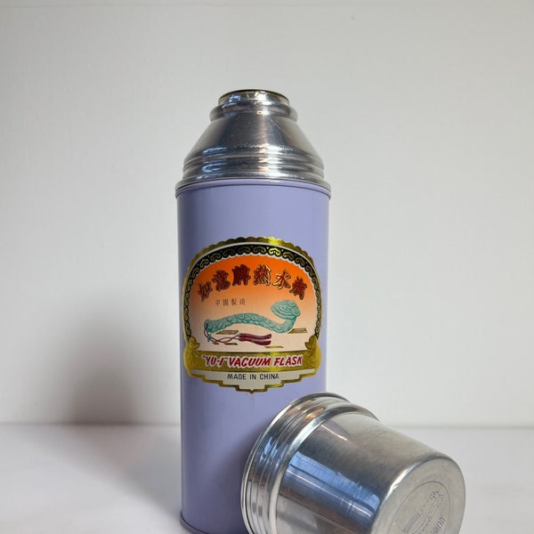 Vintage Thermos CHINA Teapot Camping Hiking Thermobox Aluminum Cork in Original Packaging