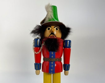 32 cm nutcracker soldier wooden figure Erzgebirge 80s